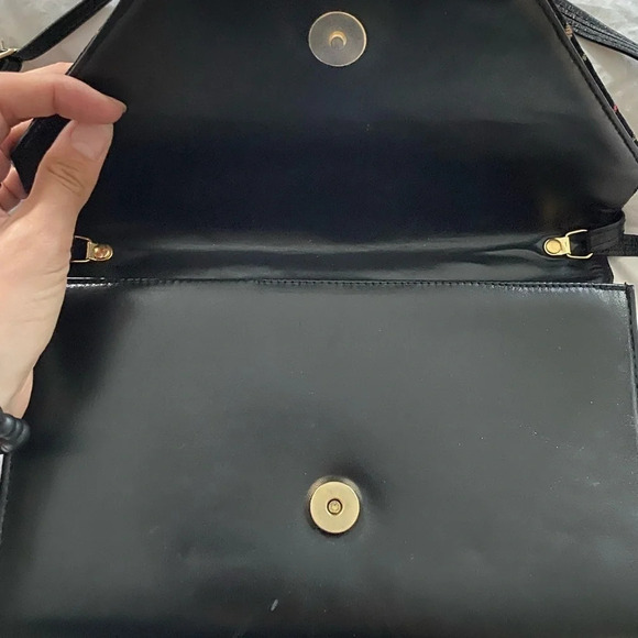 VINTAGE Sant’ Andrea Black Envelope Clutch Purse *boutique* - Picture 4 of 12